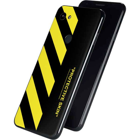 Black and Yellow Stripes Google Pixel 3a XL Skin
